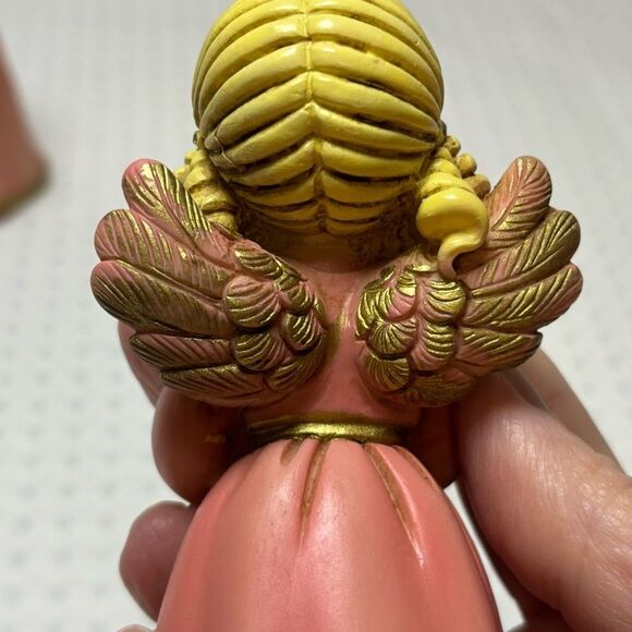 Vintage Ennio Morcaldo/Alfonso Lucchesi Pink Resin Singing Angels Italy 1992 - Picture 6 of 10